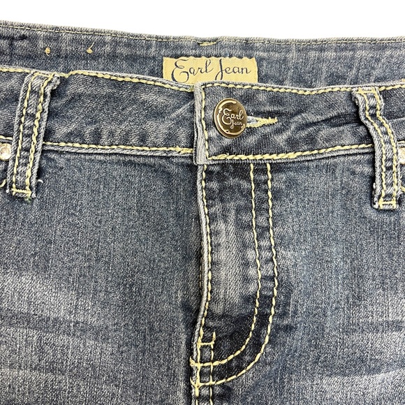 Earl jeans vintage denim skirt size 10 US washed blue size Y2K Jeans - Picture 3 of 12